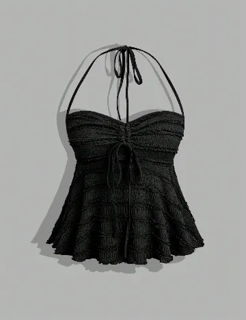 Top SHEIN CURVE, negru