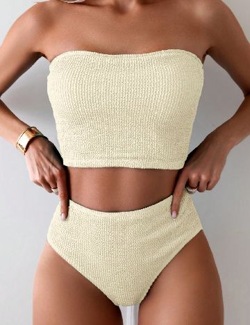 Costum de baie SHEIN, galben deschis