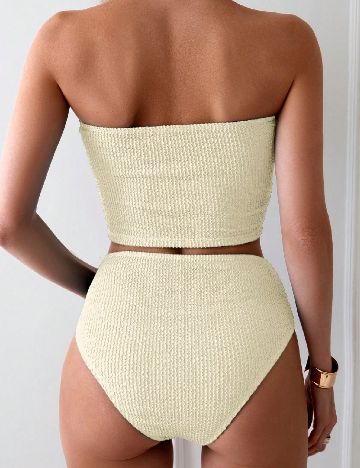 Costum de baie SHEIN, galben deschis