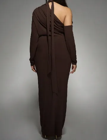 Rochie lunga MISSGUIDED Plus Size, maro