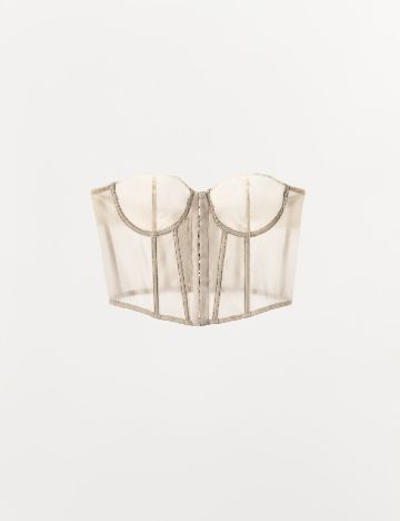 Corset Zara, crem