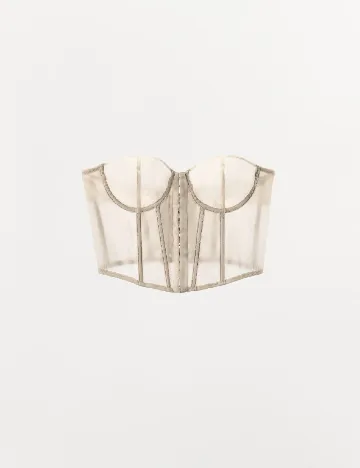 Corset Zara, crem