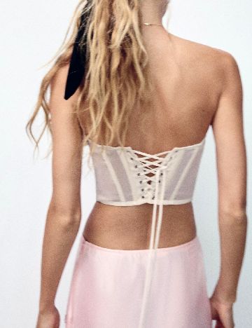 Corset Zara, crem