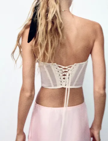 Corset Zara, crem
