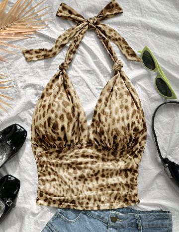 Top SHEIN, animal print