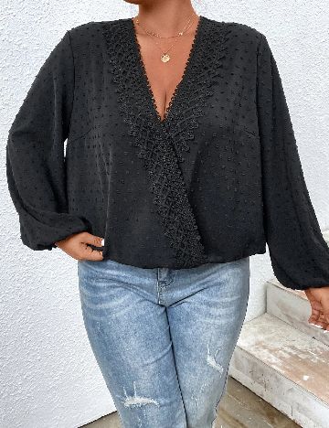 Bluza SHEIN CURVE, negru