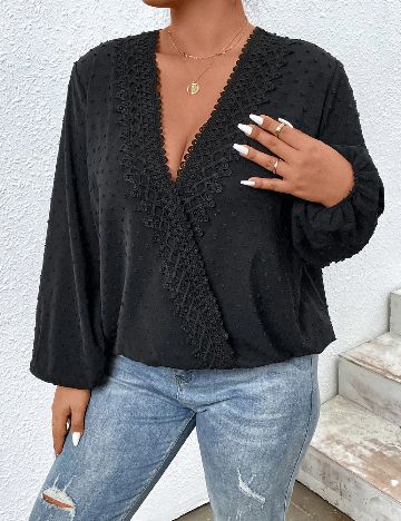 Bluza SHEIN CURVE, negru