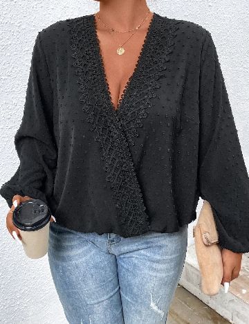 Bluza SHEIN CURVE, negru