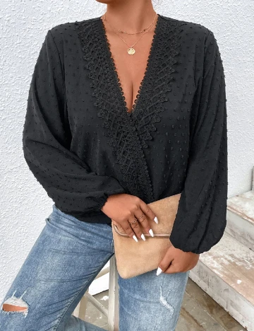 Bluza SHEIN CURVE, negru