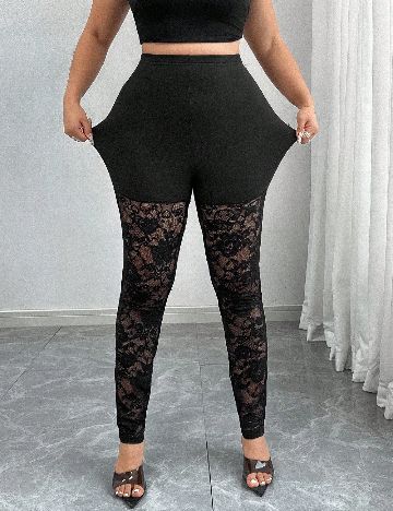 Pantaloni SHEIN CURVE, negru