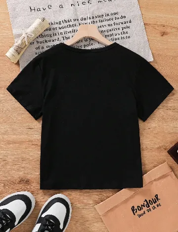 Tricou Shein Kids, negru