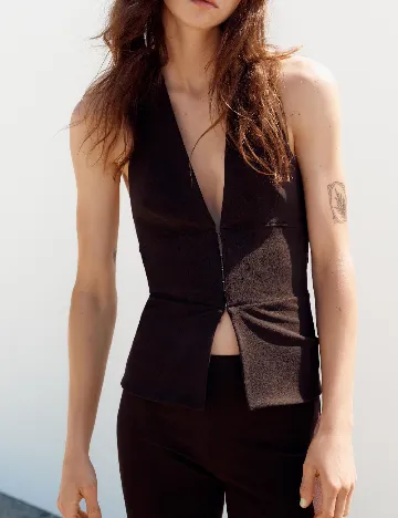 Top Zara, maro inchis