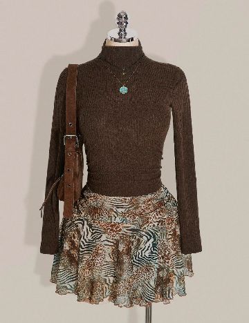 Fusta pantalon SHEIN CURVE, mix culori