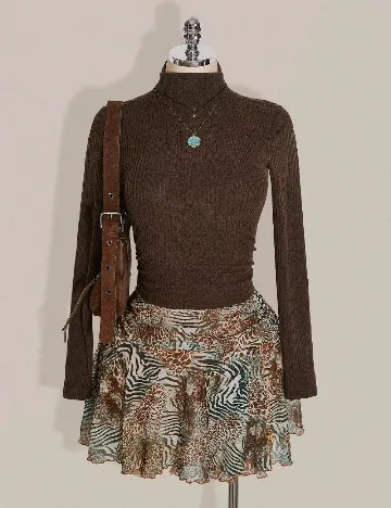 Fusta pantalon SHEIN CURVE, mix culori