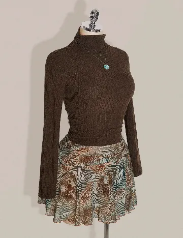 Fusta pantalon SHEIN CURVE, mix culori