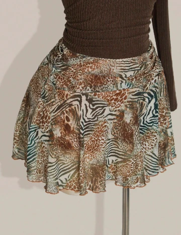 Fusta pantalon SHEIN CURVE, mix culori