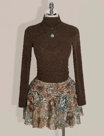 Fusta pantalon SHEIN CURVE, mix culori