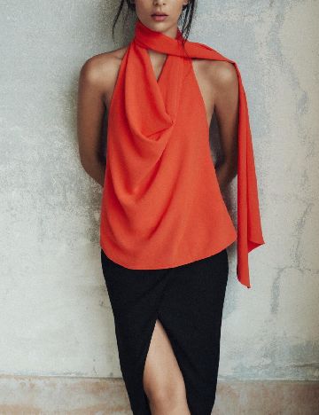 Top Zara, portocaliu