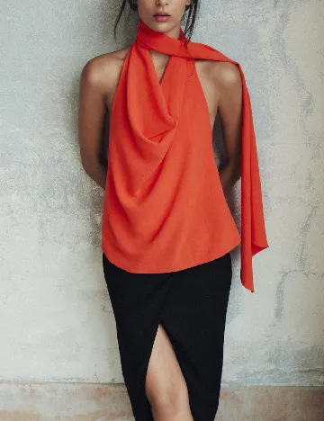 Top Zara, portocaliu