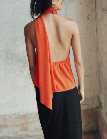 Top Zara, portocaliu