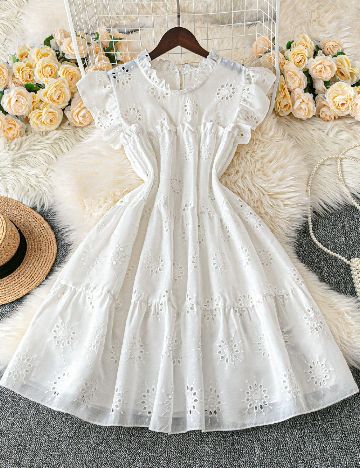 Rochie scurta SHEIN CURVE, alb