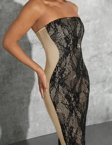 Rochie scurta SHEIN, negru/crem