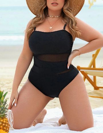 Costum de baie SHEIN CURVE, negru