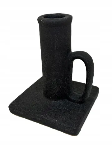 Sfeșnic din porțelan Flexible BV, negru