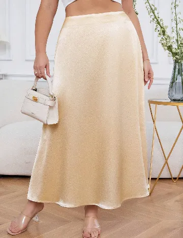 Fusta SHEIN CURVE, auriu