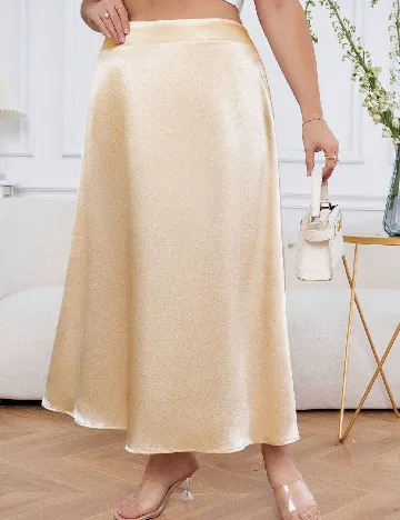 Fusta SHEIN CURVE, auriu