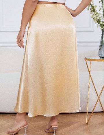 Fusta SHEIN CURVE, auriu