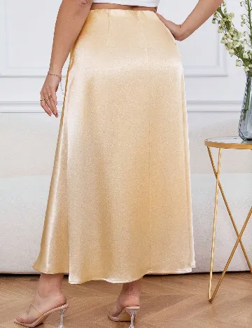 Fusta SHEIN CURVE, auriu