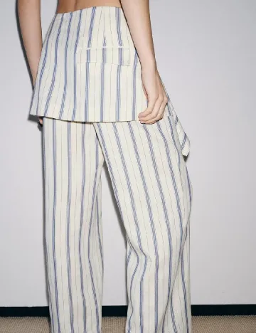 Pantaloni Zara, alb