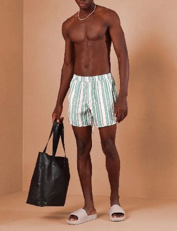 Pantaloni scurti SUMWON, verde/alb