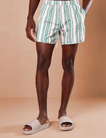 Pantaloni scurti SUMWON, verde/alb