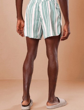 Pantaloni scurti SUMWON, verde/alb