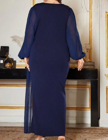 Rochie lunga SHEIN CURVE, bleumarin