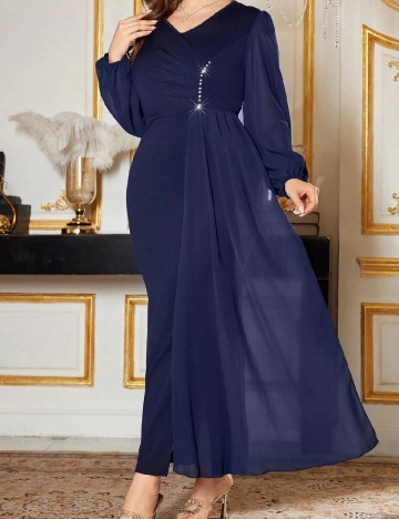 Rochie lunga SHEIN CURVE, bleumarin