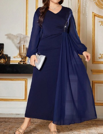 Rochie lunga SHEIN CURVE, bleumarin