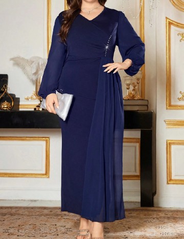 Rochie lunga SHEIN CURVE, bleumarin