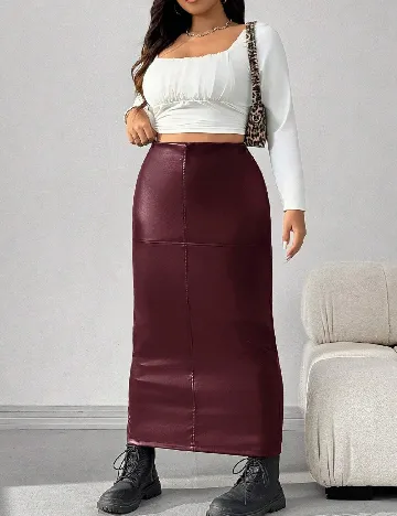 Fusta SHEIN CURVE, visiniu