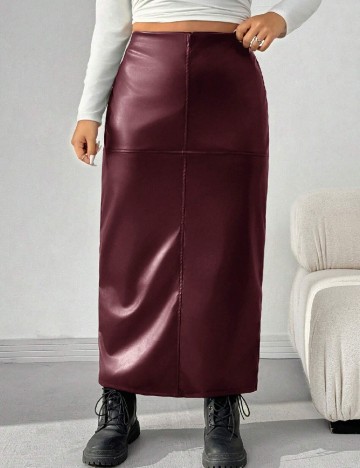 Fusta SHEIN CURVE, visiniu