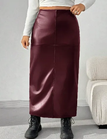 Fusta SHEIN CURVE, visiniu