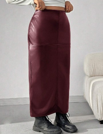 Fusta SHEIN CURVE, visiniu