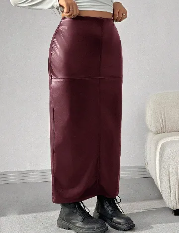 Fusta SHEIN CURVE, visiniu