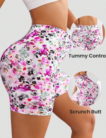 Pantaloni scurti SHEIN, floral print