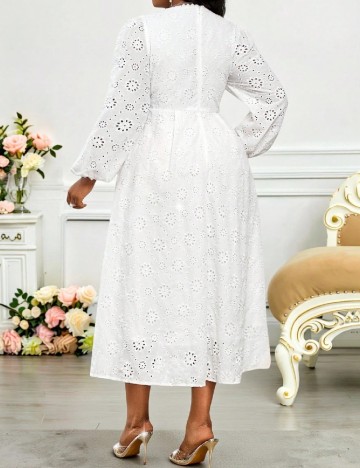 Rochie medie SHEIN CURVE, alb