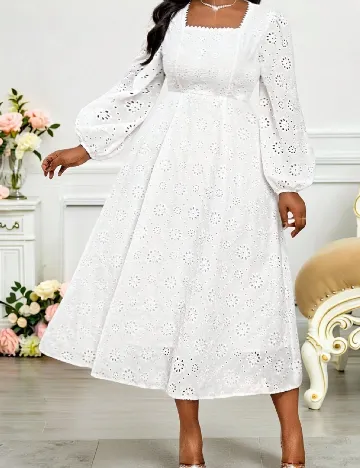 Rochie medie SHEIN CURVE, alb