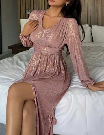 Rochie lunga Dazy, roz