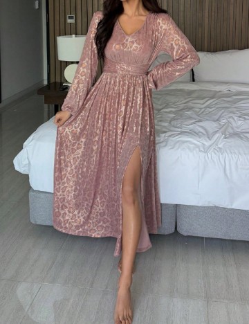 Rochie lunga Dazy, roz